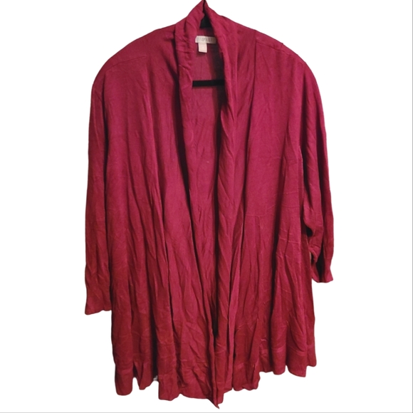 028 ROZ & ALI 3XL WOMEN'S 3/4 SLEEVE CARDIGAN SWEATER - Picture 1 of 1